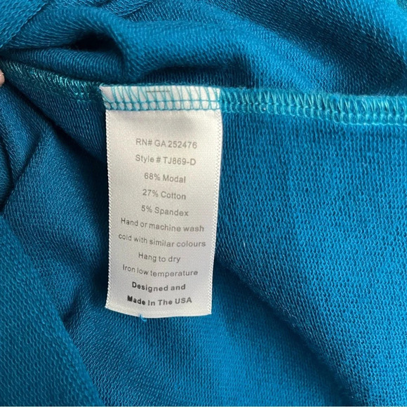 Taylor Jane Long Sleeve Maxi Dress-Women’s L-Casual-Winter-Comfort-Teal-Classic - Picture 8 of 11